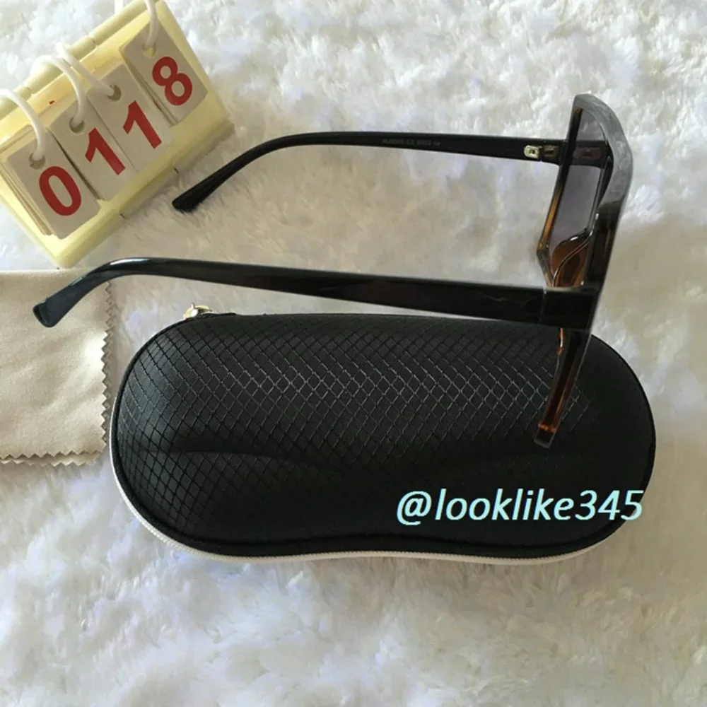 Leopard Print Frame Sunnies.Purple Lens Sunglasses - Picture 2 of 4